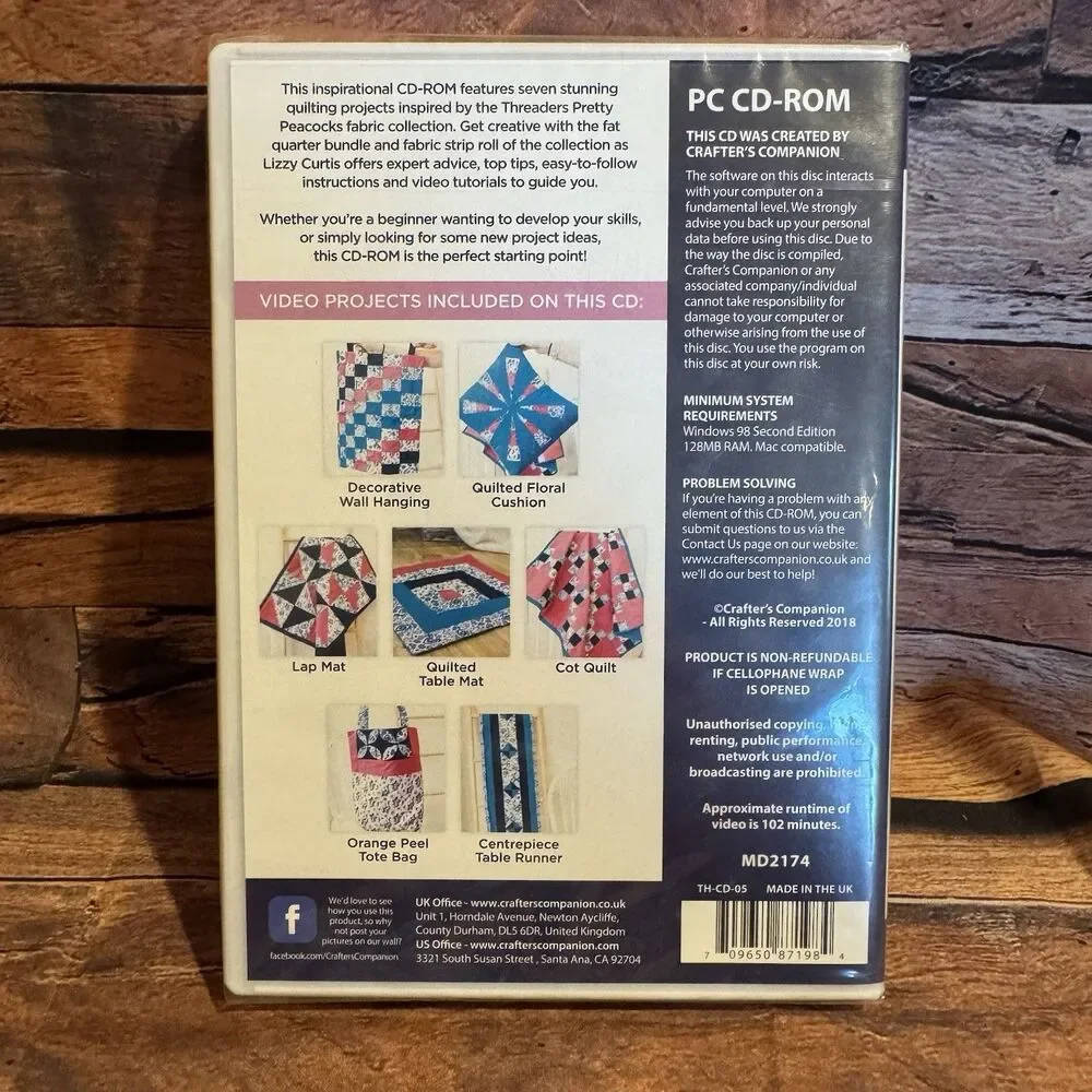 Threaders Crafters Companion Creative Quilting Project PC CD-ROM Lizzy Curtis